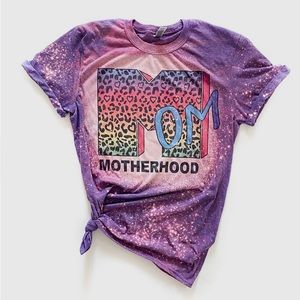 MTV Leopard Mom Bleached Unisex Graphic tee